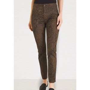 Chico’s brown and black animal print slim fit jeggings
